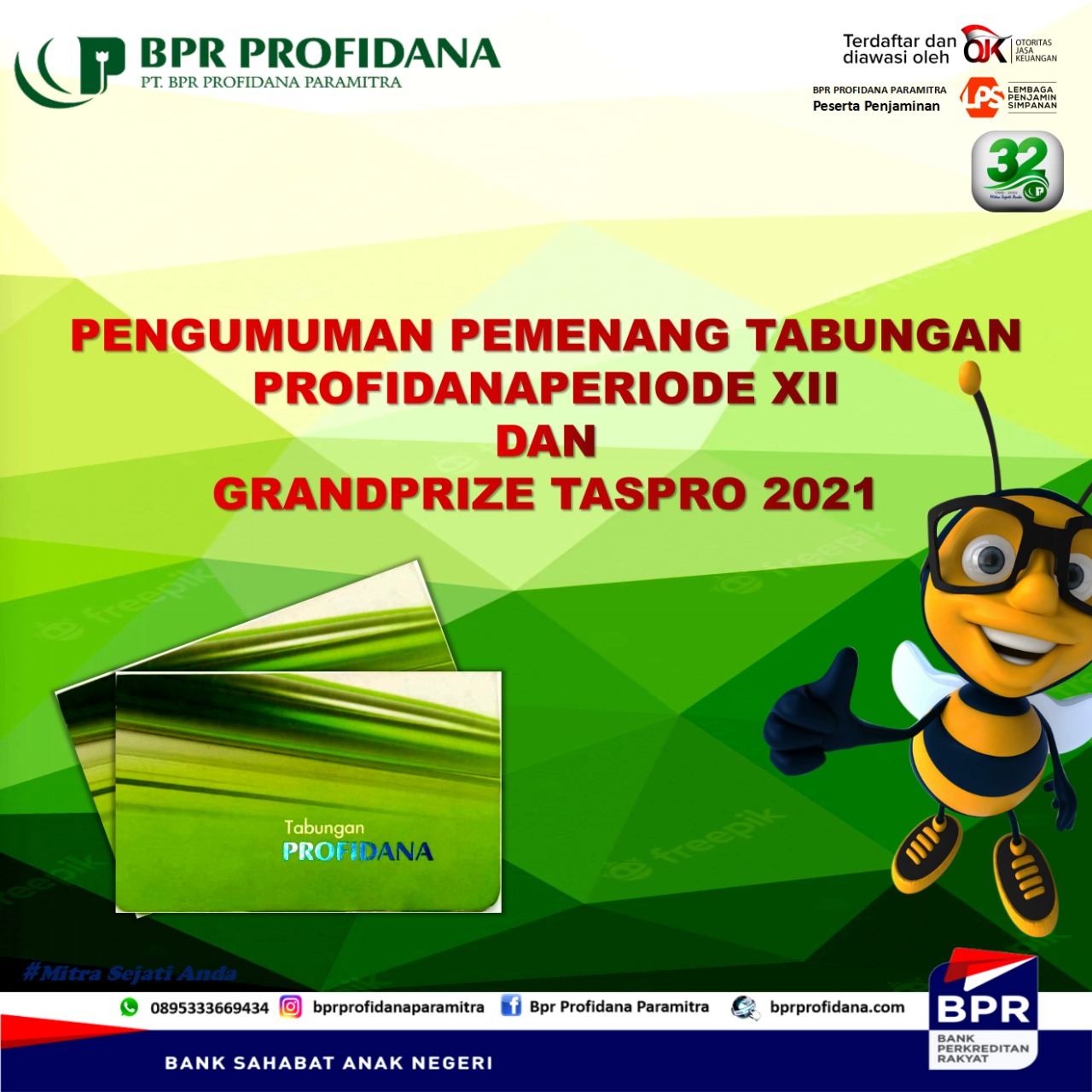 PEMENANG TABUNGAN PROFIDANA MARET 2022